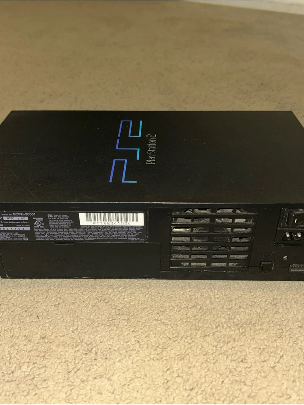 Sony PlayStation 2 PS2 Console SCPH 30001 Black Bundle With Cables PARTS ONLY